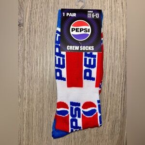 PEPSI NOVELTY CREW SOCKS NWT MEN’S SHOE SIZE 6-13